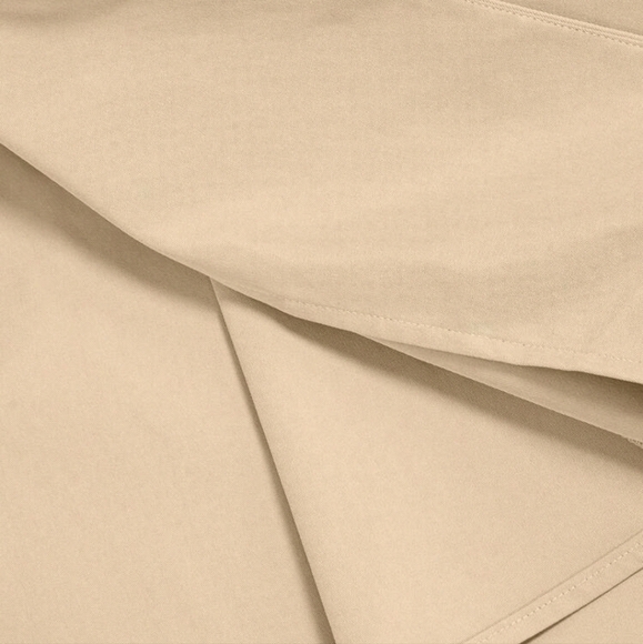 Khaki Cinched Waist Long Sleeve Jacket For Women - Picture 3 of 4